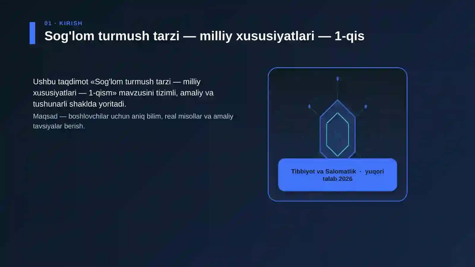 Sog'lom turmush tarzi — milliy xususiyatlari — 1-qism 3