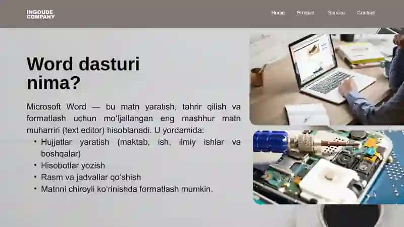 Microsoft Word dasturida ishlash 3
