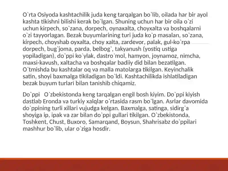 Bezakli va mazmunli kashtalar 3