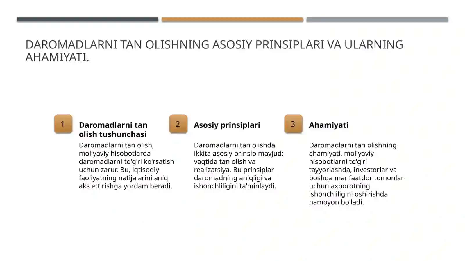 Daromadlarni tan olish va baholash 3