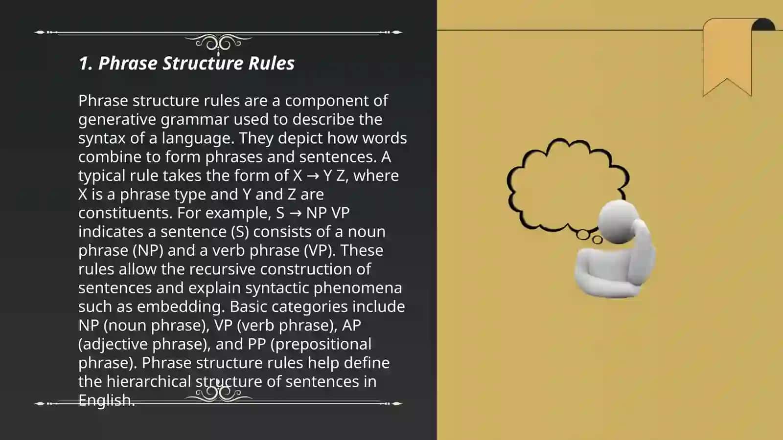 Syntactic Component-underlying form and surface structure 3