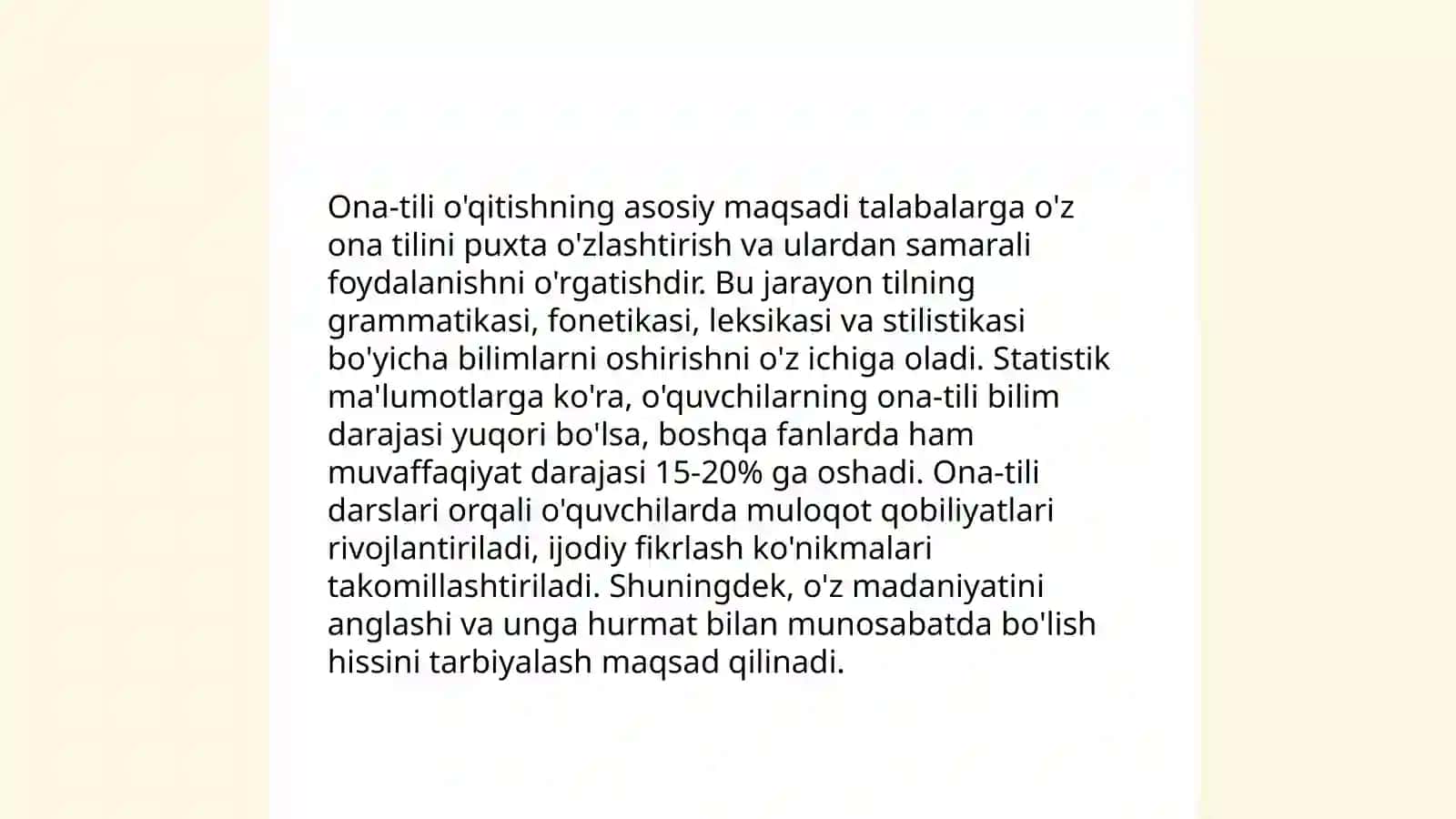 Boshlangʻich sinflarda ona-tili oʻqitish metodikasi fanining asosiy boʻlimlari 3