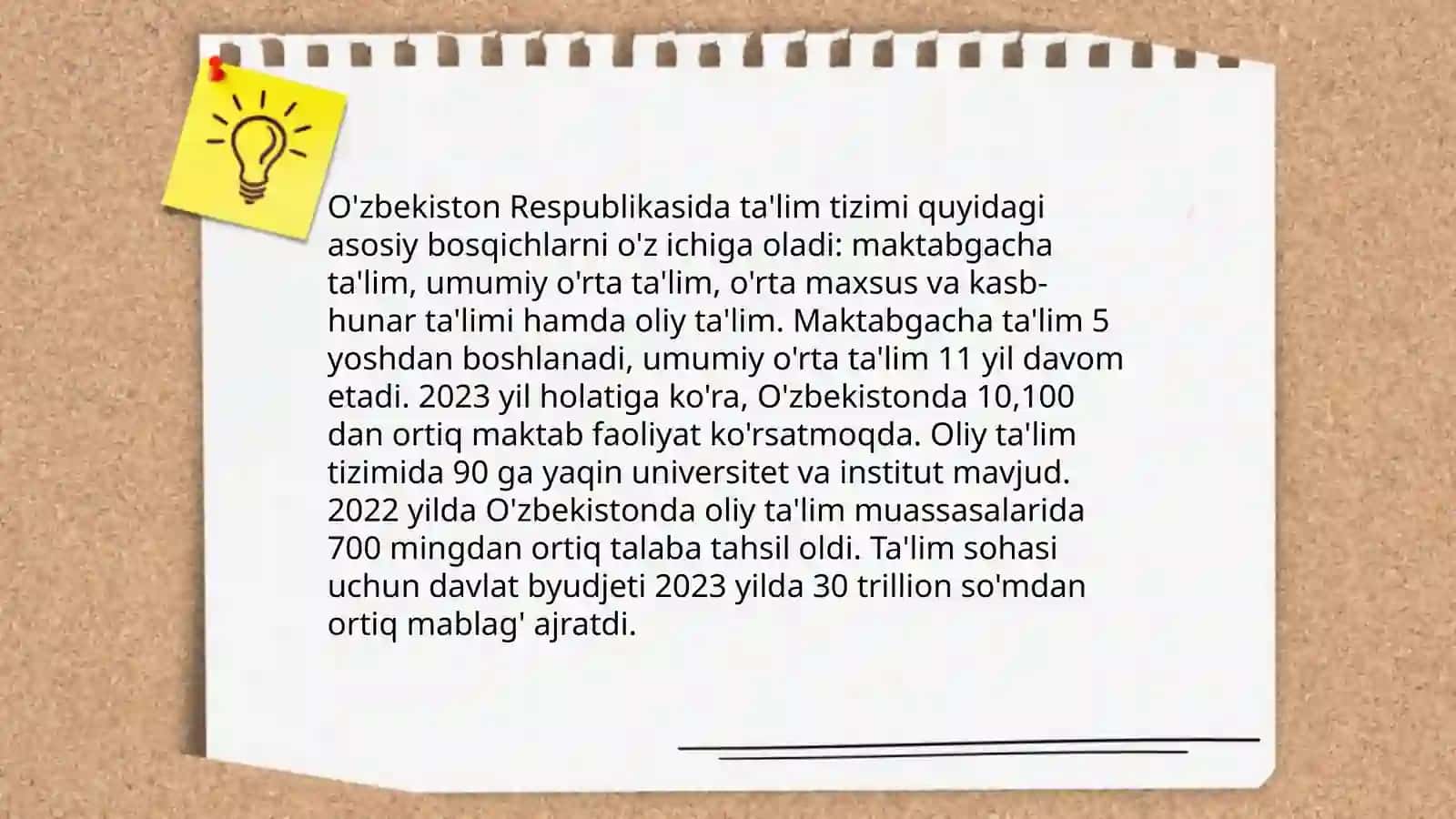 Oʻzbekiston Respublikasining "Ta'lim toʻğrisida"gi Qonuni 3