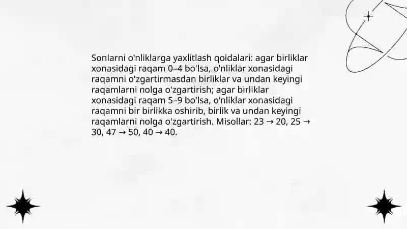 Sonlarni yaxlitlash. Rim raqamlarni. 3