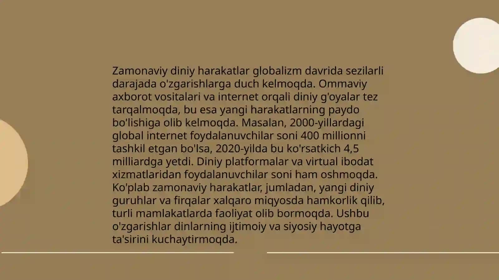 Zamonaviy diniy harakatlar va sektalar 3