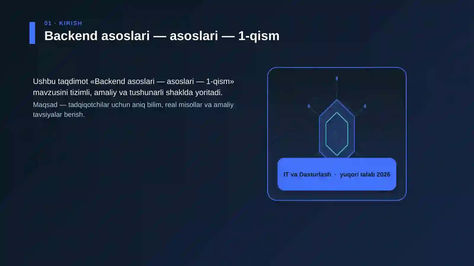 Backend asoslari — asoslari — 1-qism 3