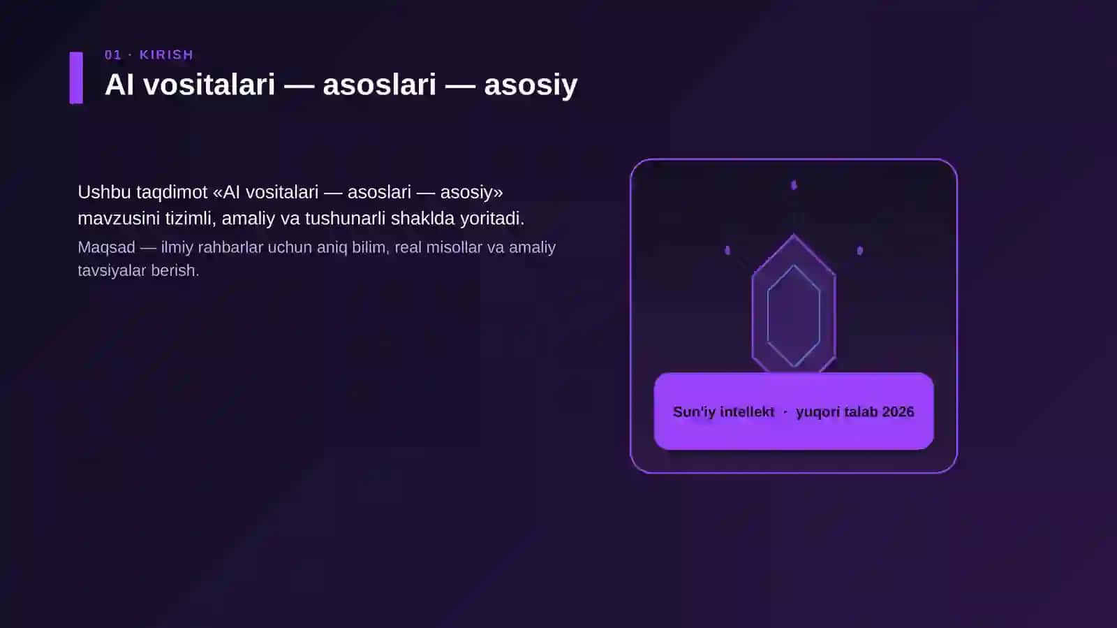 AI vositalari — asoslari — asosiy 3