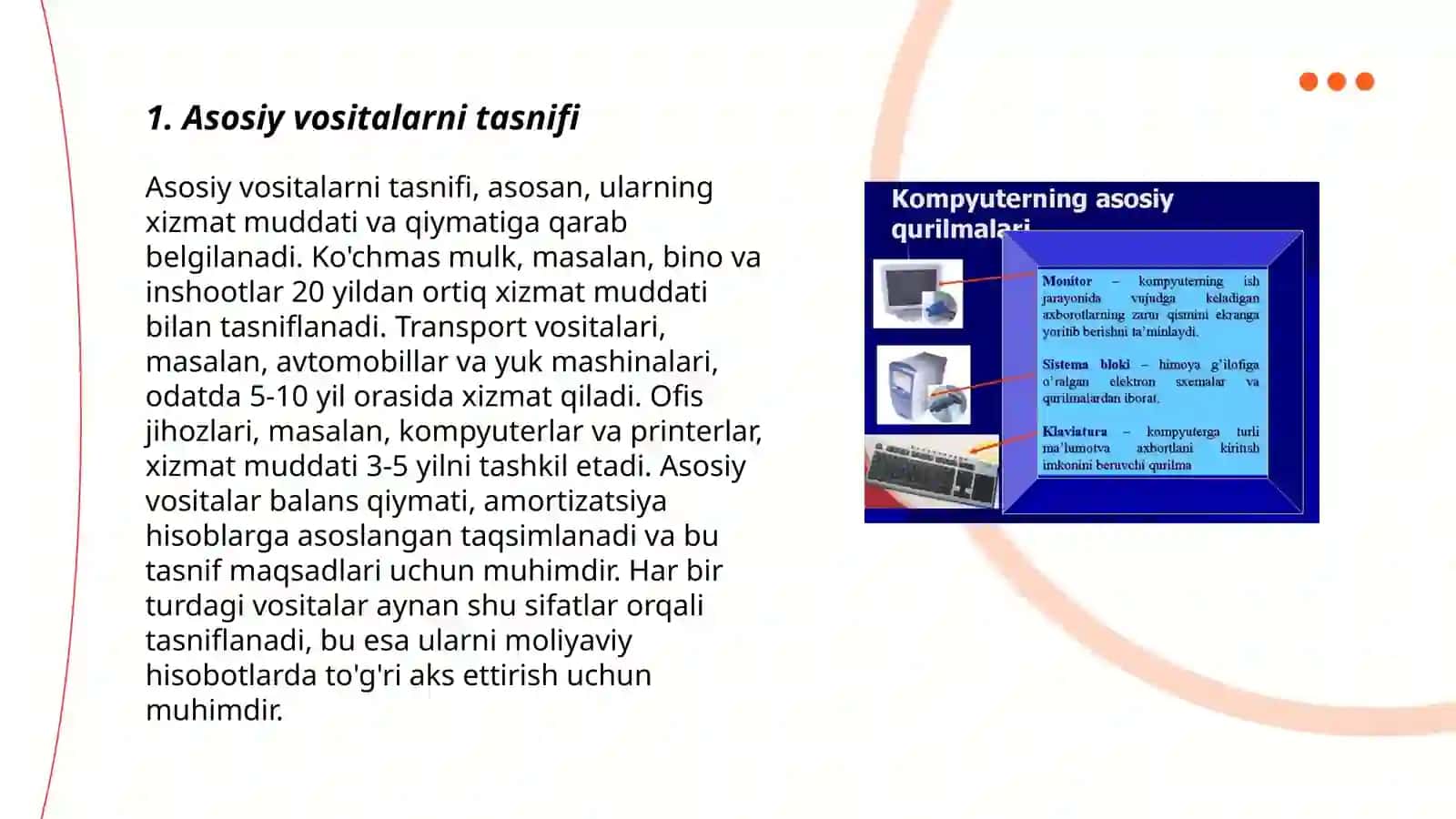 Asosiy vositalarni hisobga olish 3