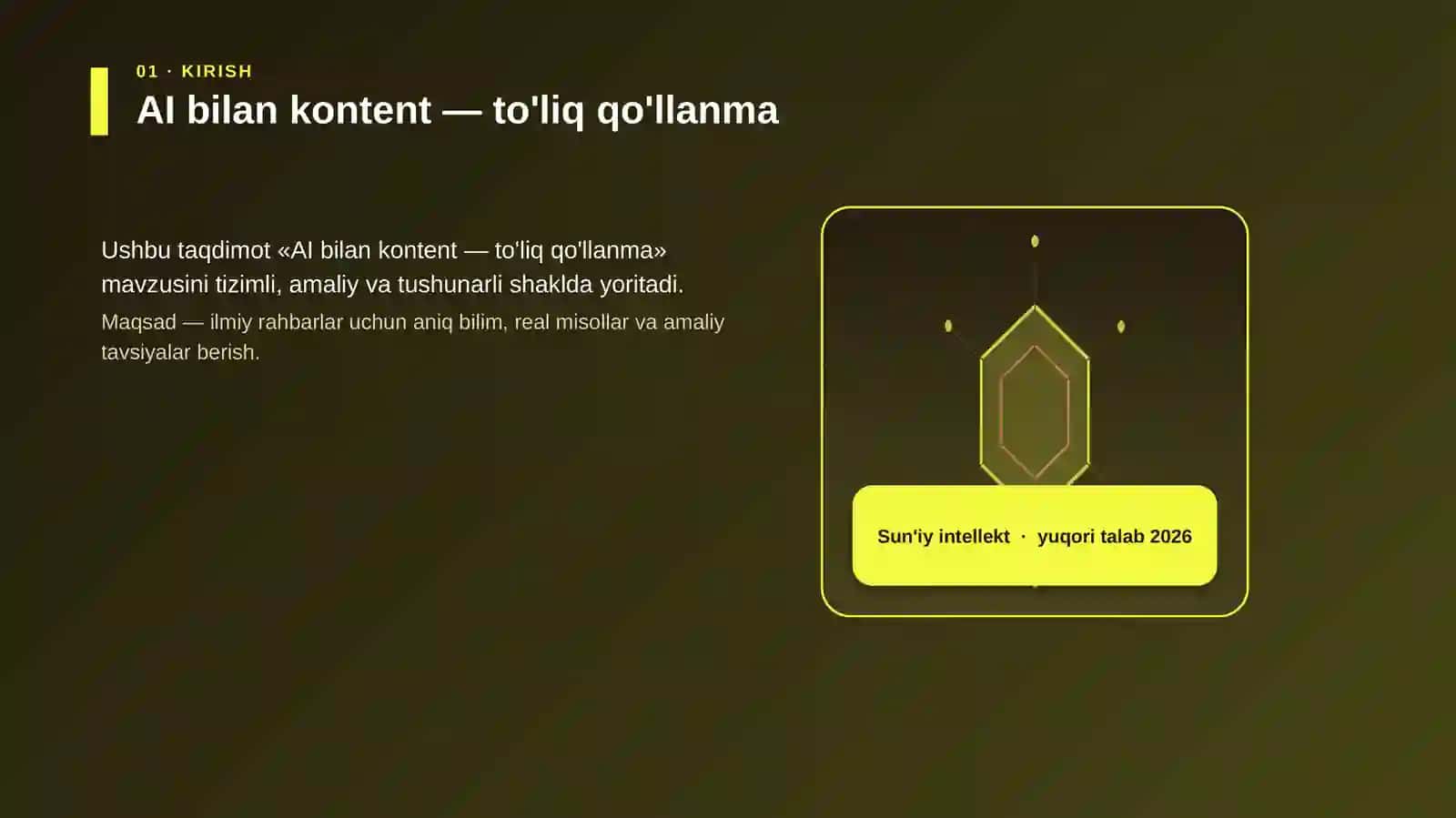 AI bilan kontent — to'liq qo'llanma 3