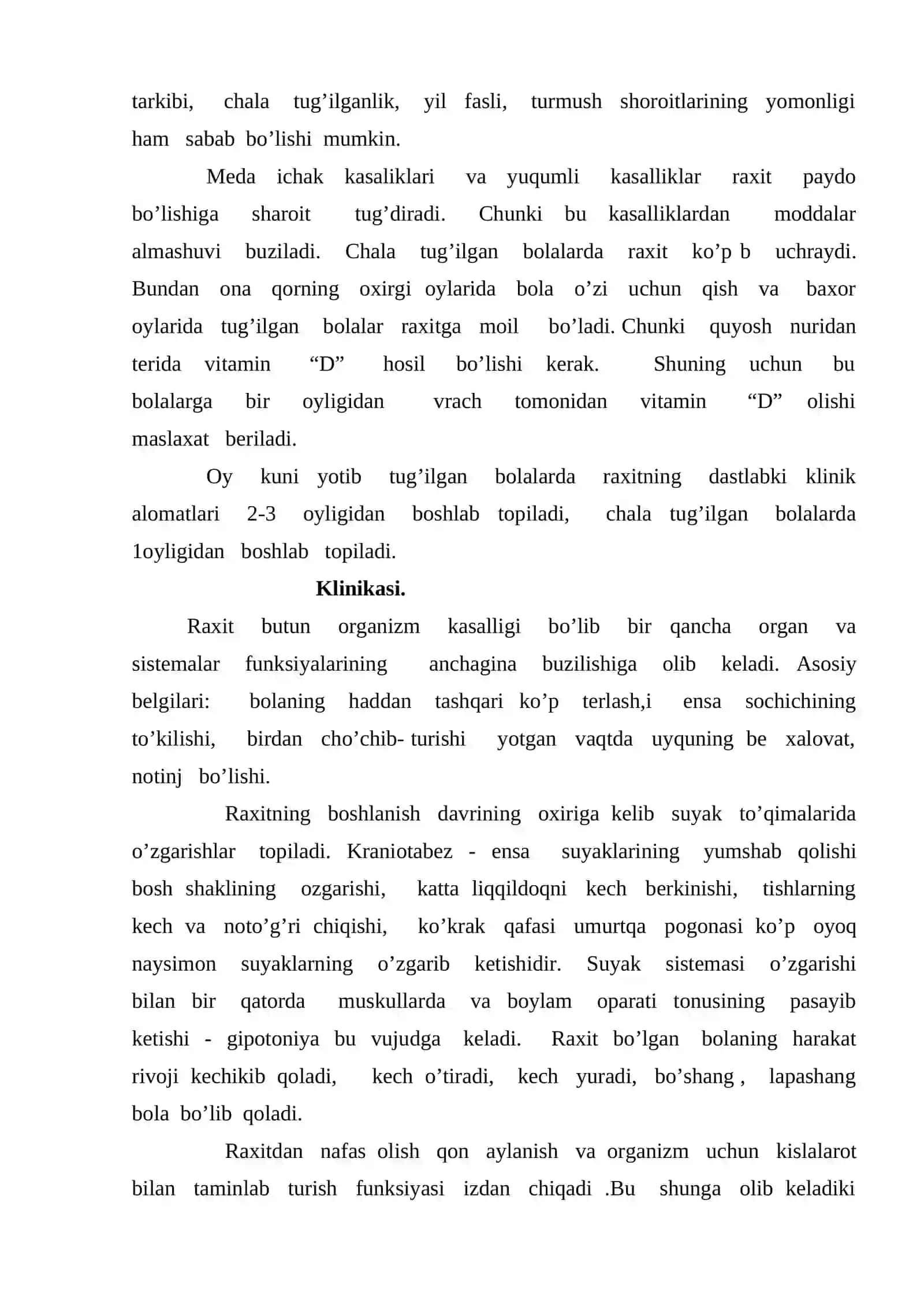 Raxit va spazmofiliya kasalligi 3