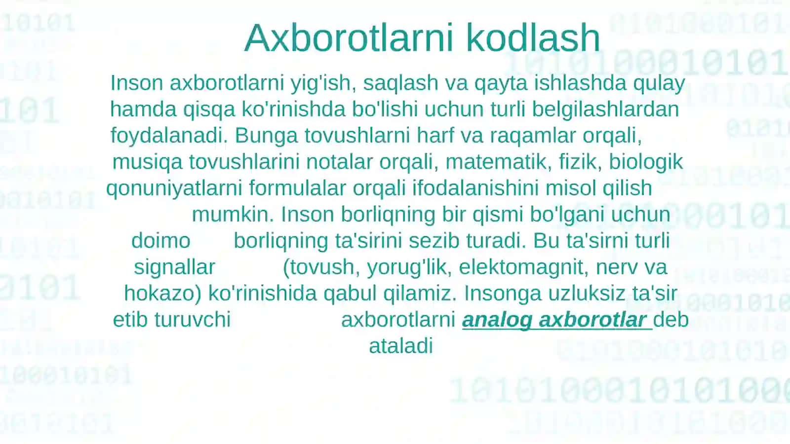Axborotlarni kodlash usullari 3