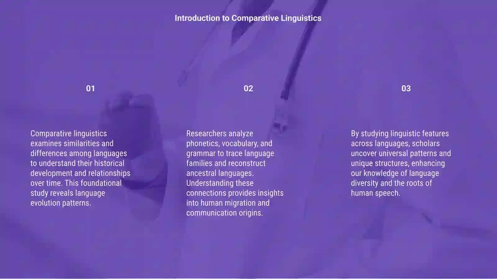 Theoretical Foundations of Comparative Linguistics 3