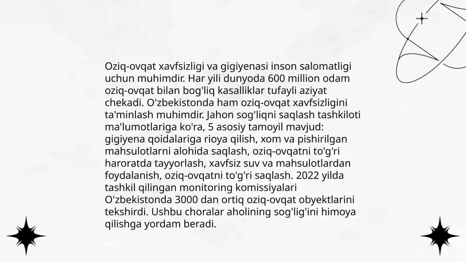 Oziq-ovqat sifatini nazorat qilish 3
