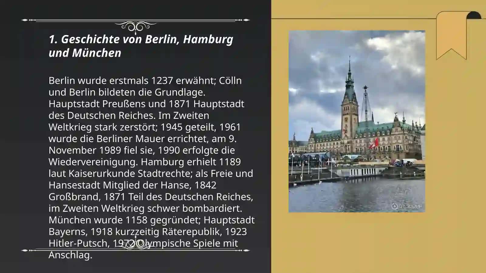 Informationen über Berlin, Hamburg, München 3