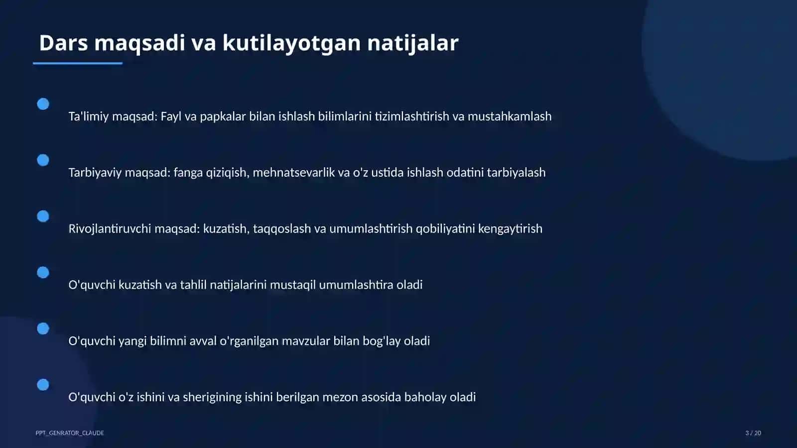 Fayl va papkalar bilan ishlash (5-sinf) 3