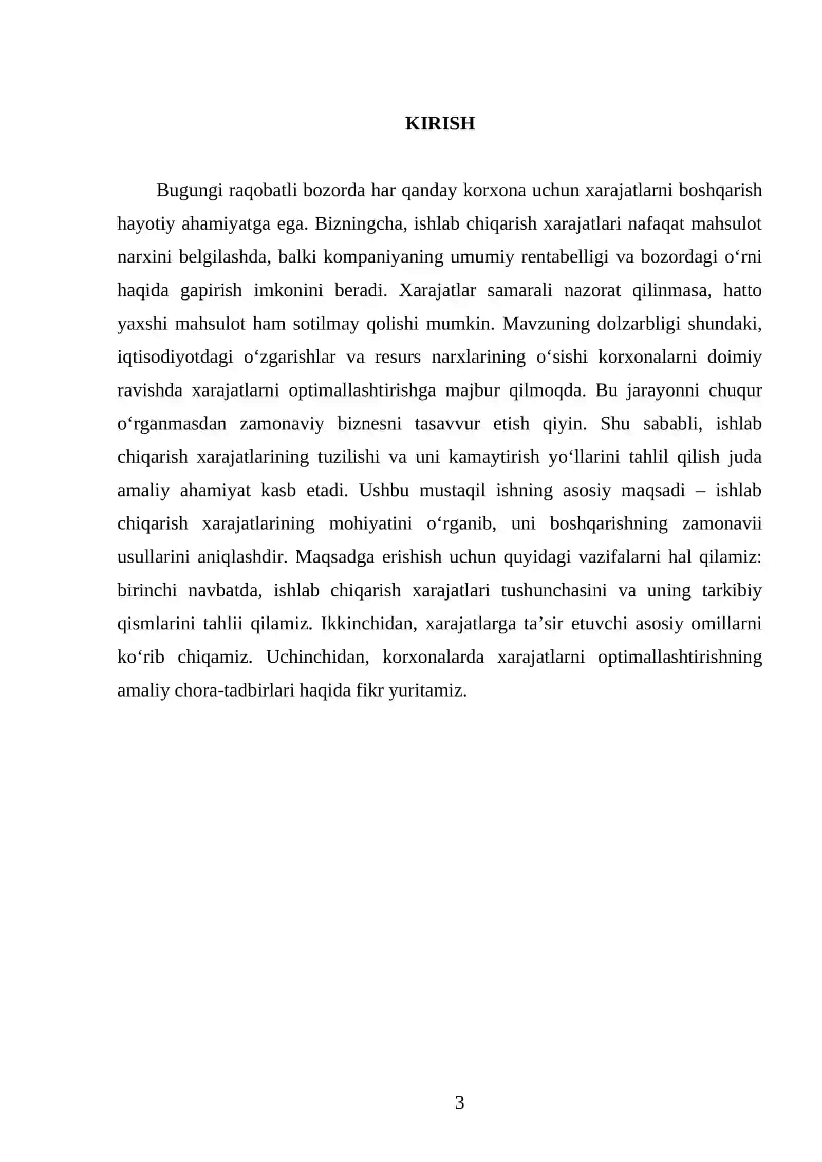 Ishlab chiqarish xarajatlari 3