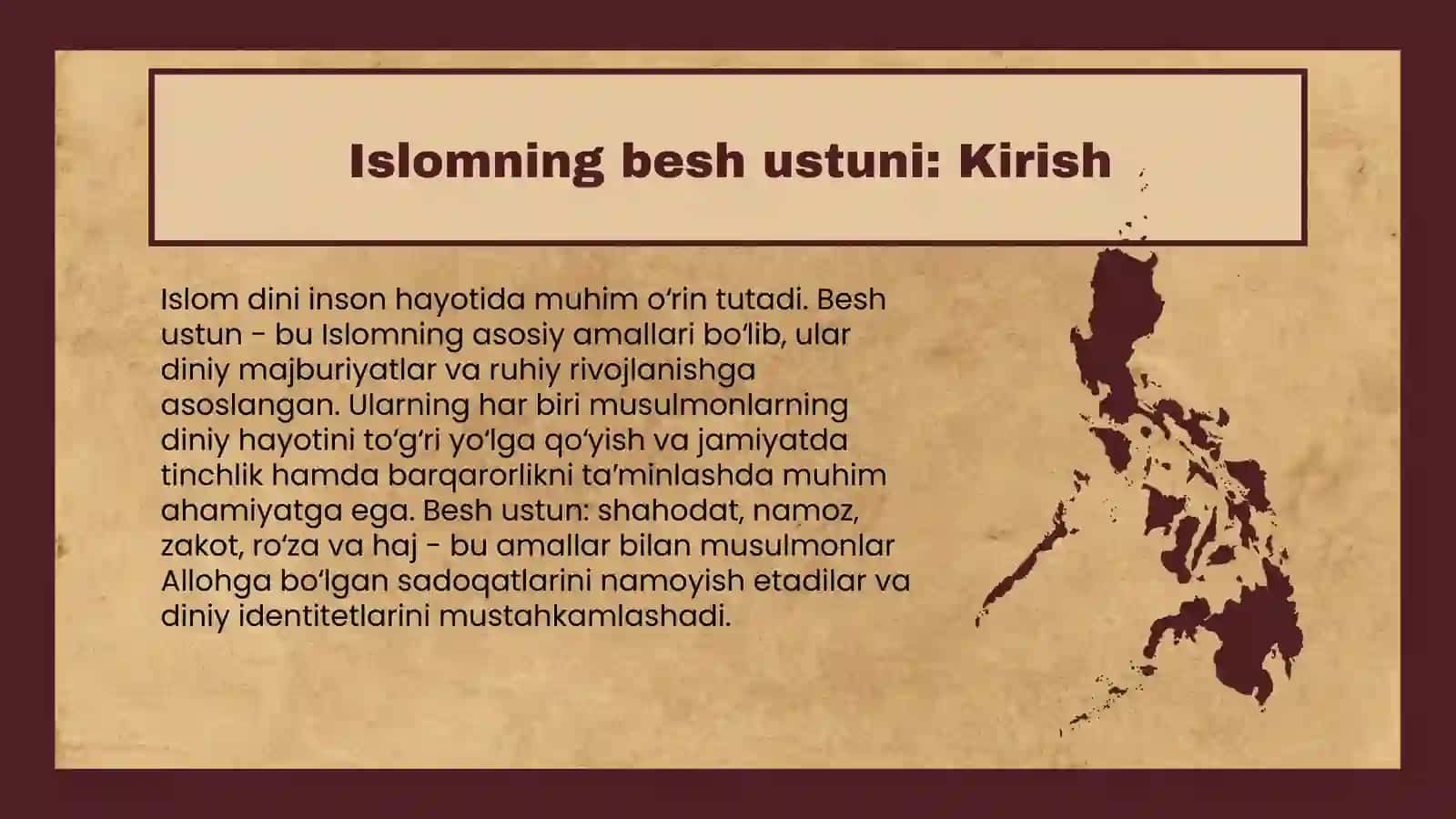 Islomning besh ustuni 3