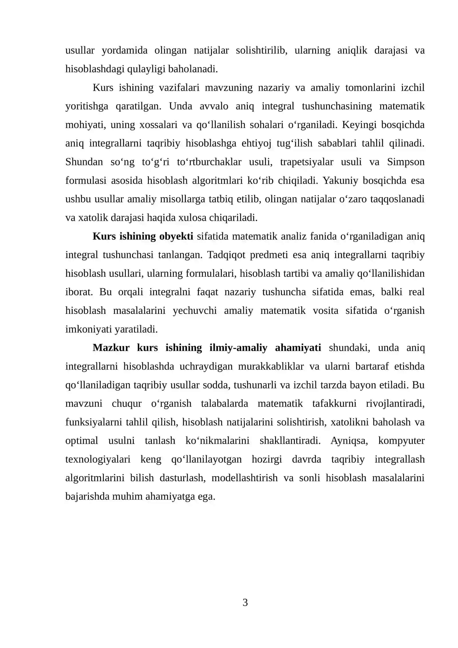 Aniq integrallarni taqribiy hisoblash 3
