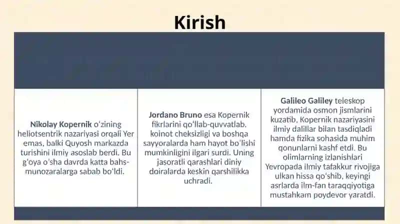 YEVROPADA ILM-FAN KASHFIYOTLARI 3