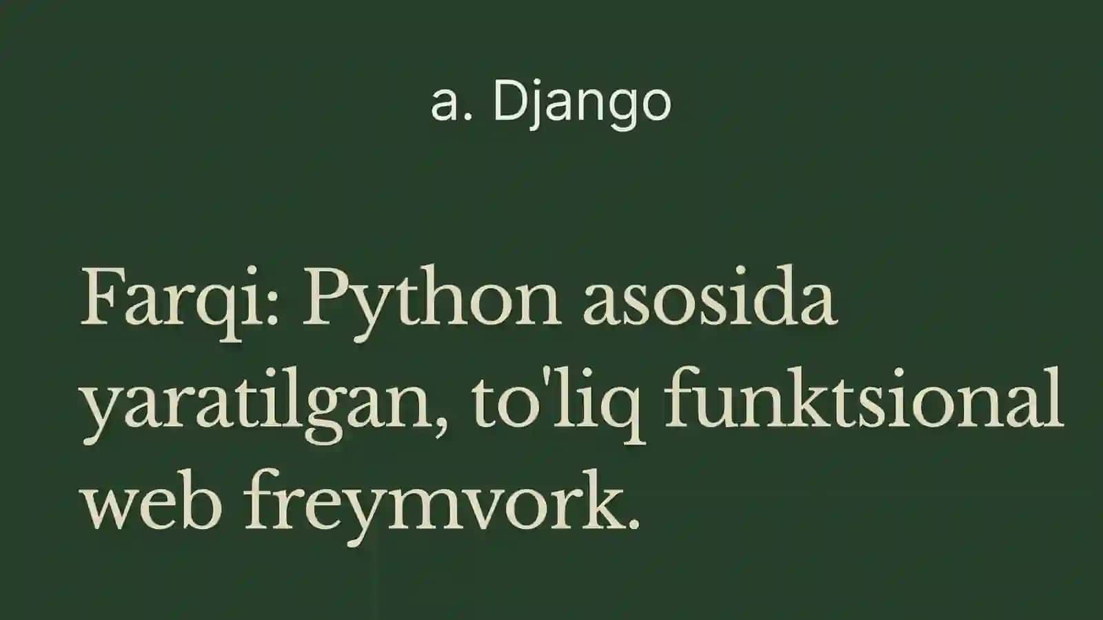 Django 3