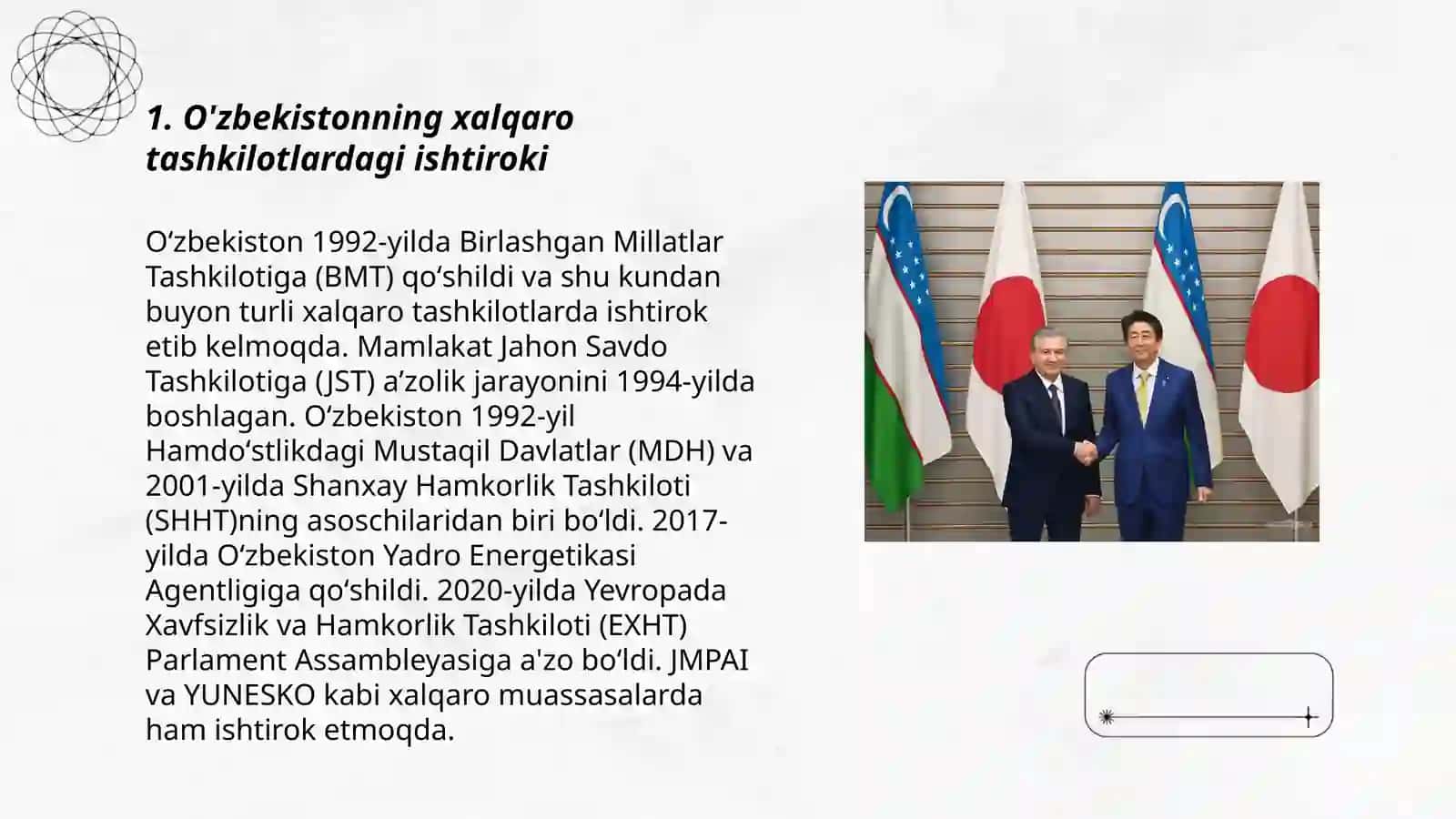 Oʻzbekiston va jahon hamjamiyati 3
