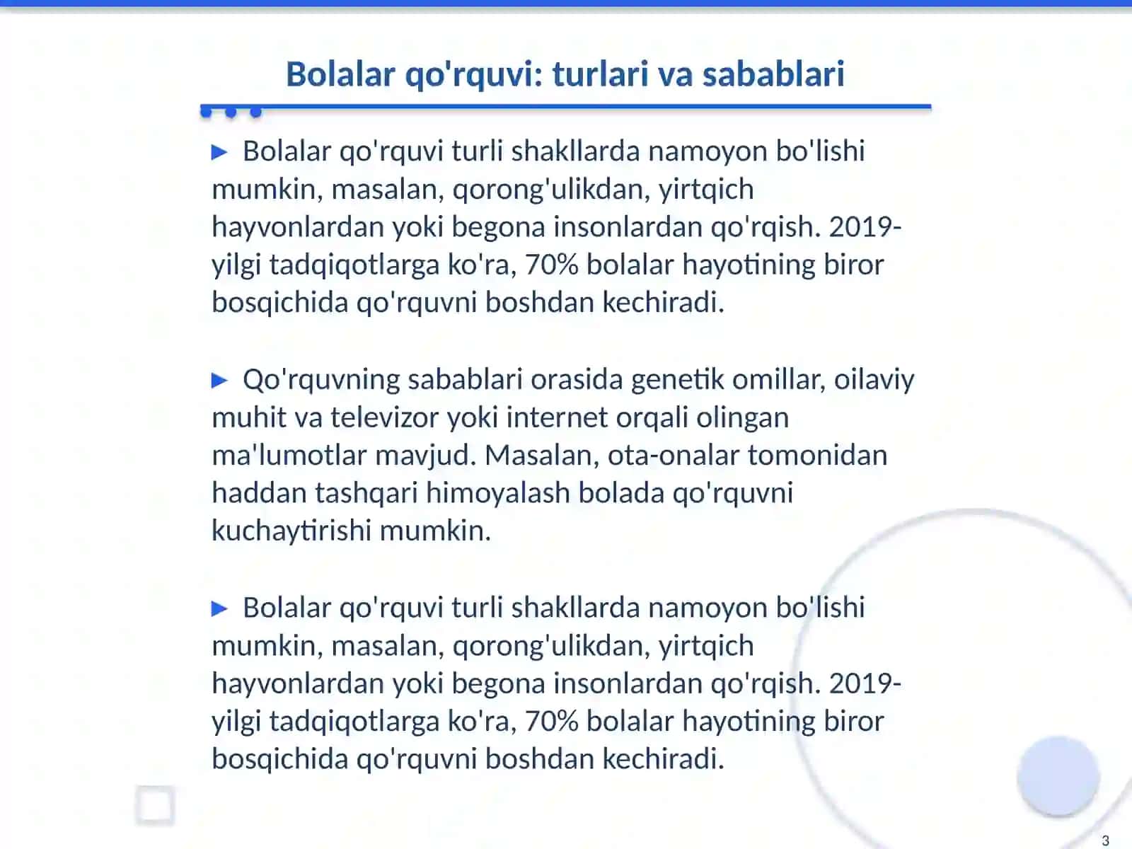 Bolalar qo'rquvi bilan ishlashda rasm chizish va o'yindan foydalanish 3