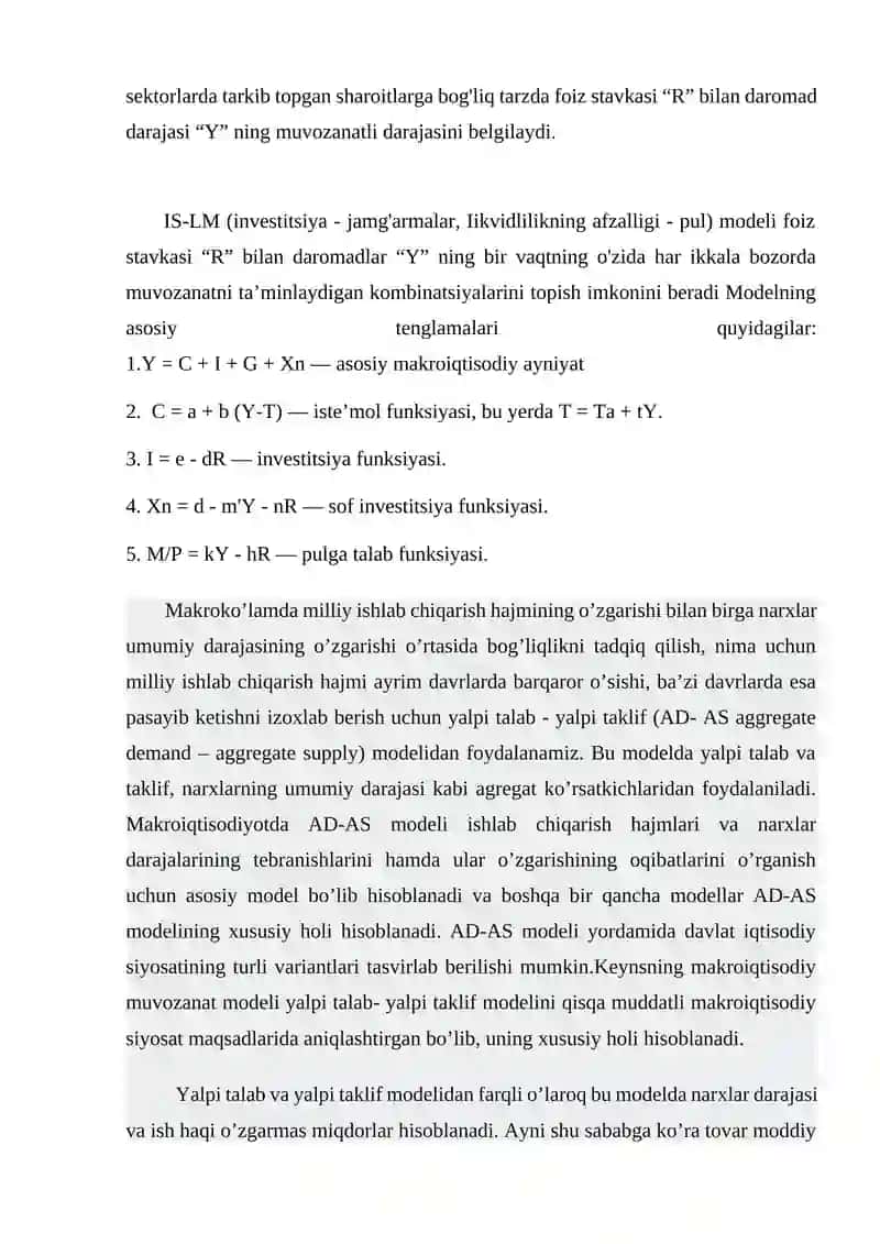 IS-LM MODELI 3
