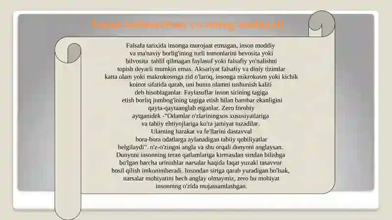 INSON FALSAFASI (FALSAFIY ANTROPOLOGIYA) 3