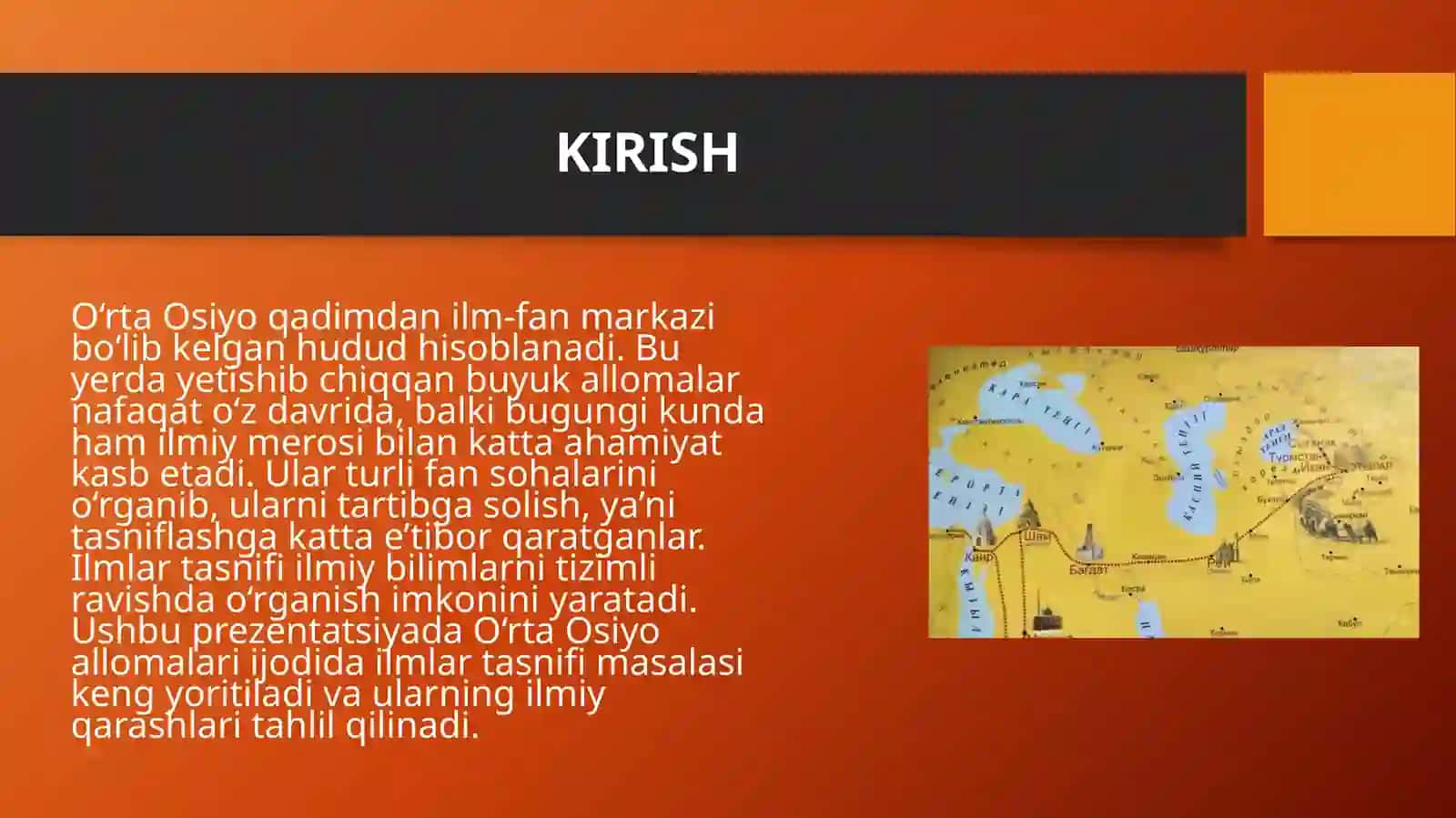 Oʻrta Osiyolik allomalar ijodida ilmlar tasnifi 3