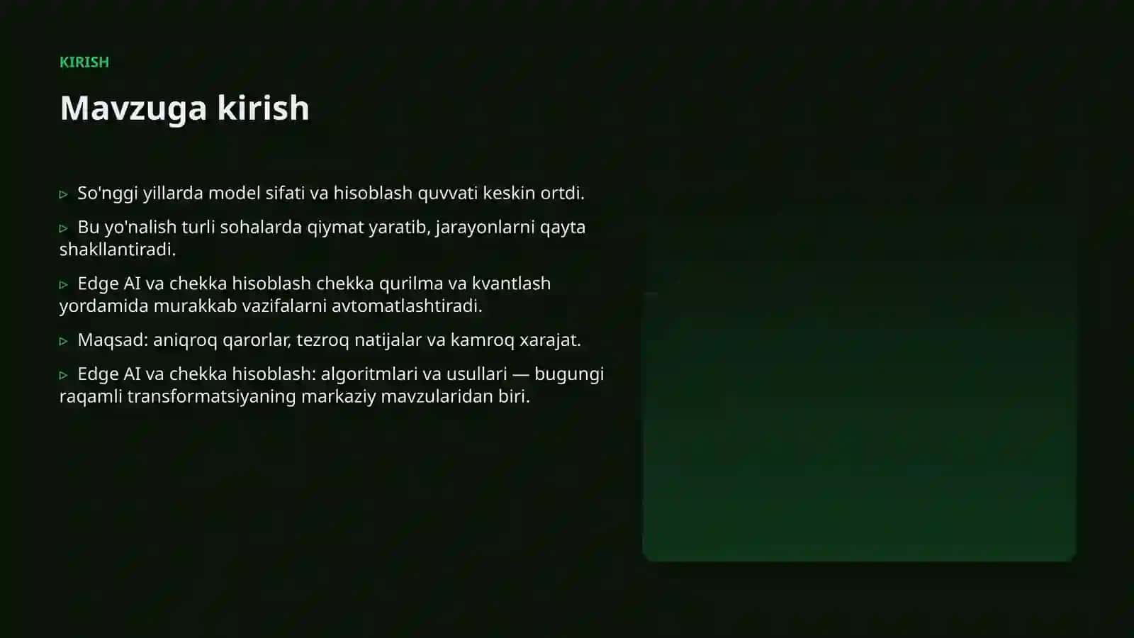 Edge AI va chekka hisoblash: algoritmlari va usullari 3