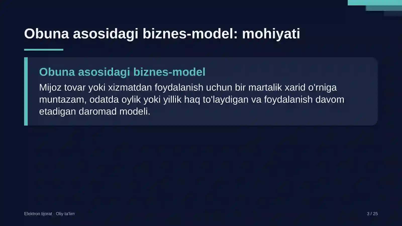 Dilerlik tarmoqlarida obuna asosidagi biznes-model 3