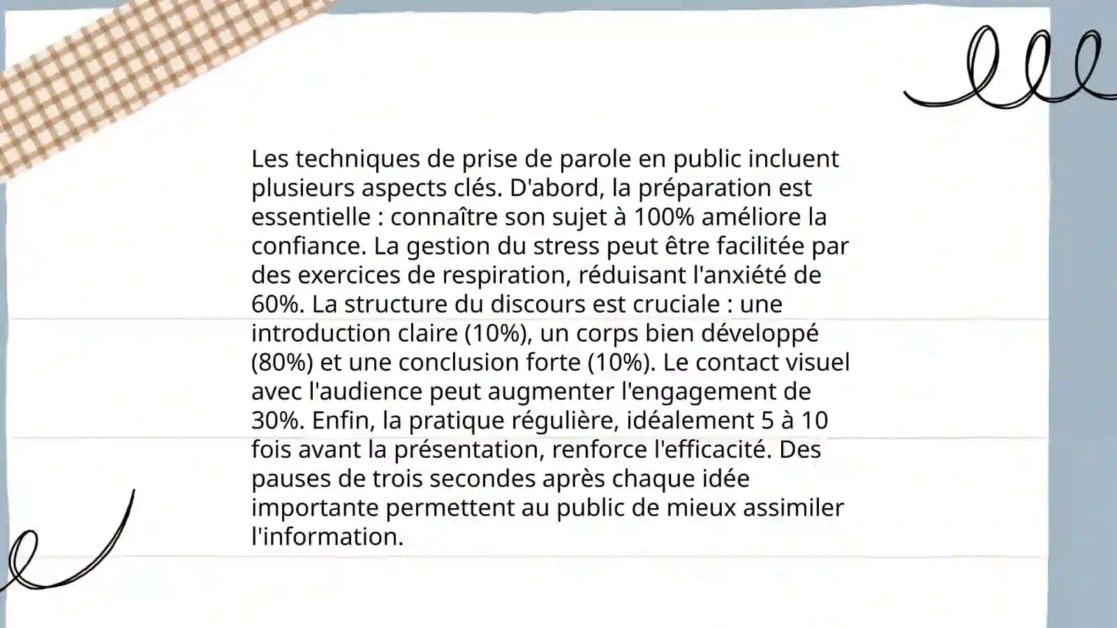 Les techniques de prise de parole en public 3
