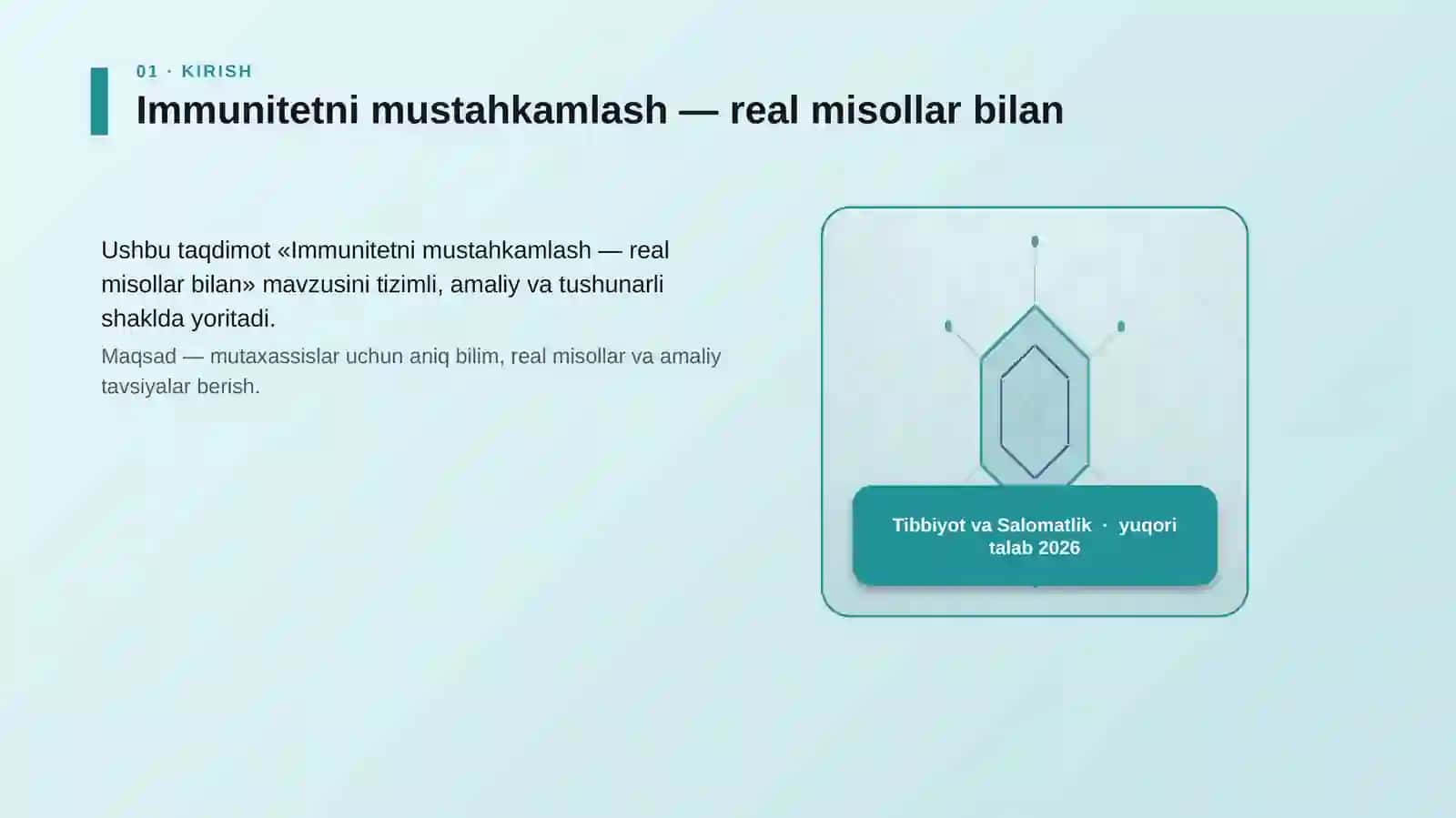 Immunitetni mustahkamlash — real misollar bilan 3
