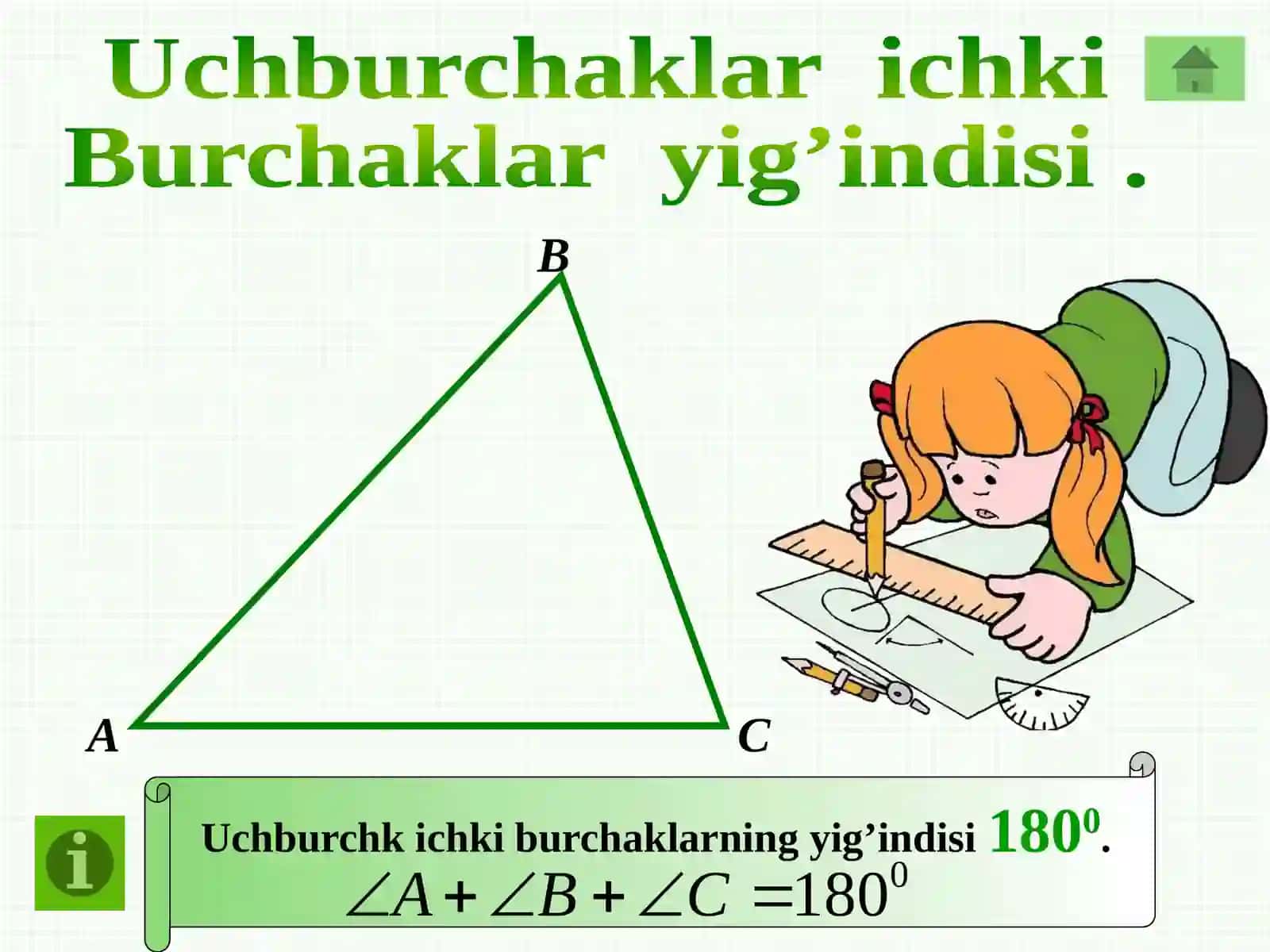 Uchburchklar ichki burchaklari 3