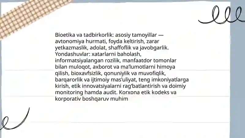 Bioetika va tadbirkorlik 3
