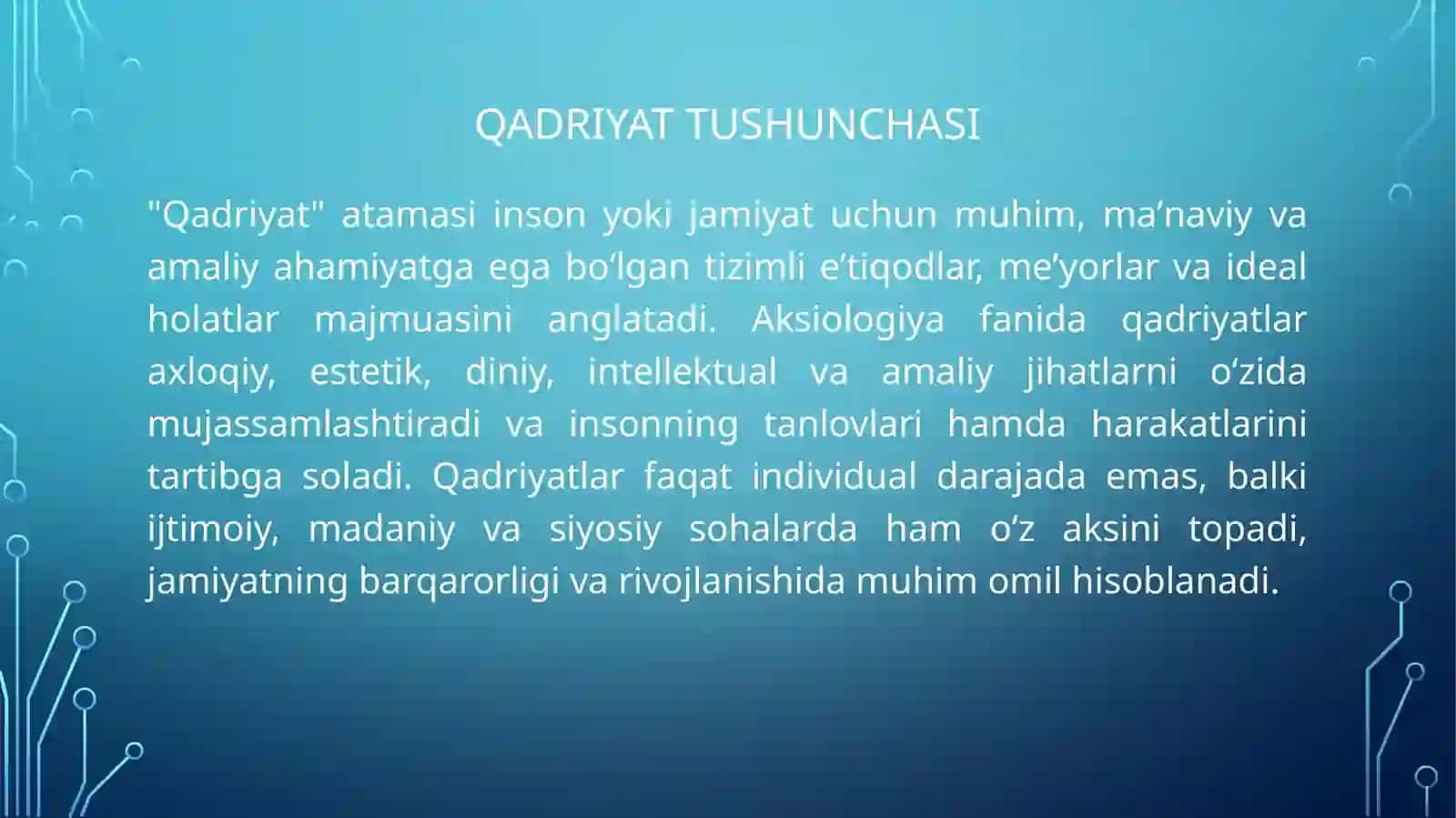 Qadriyat tushunchasi 3