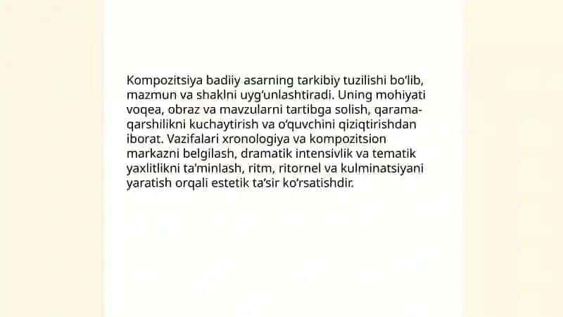 Badiiy asar kompozitsiyasi 3