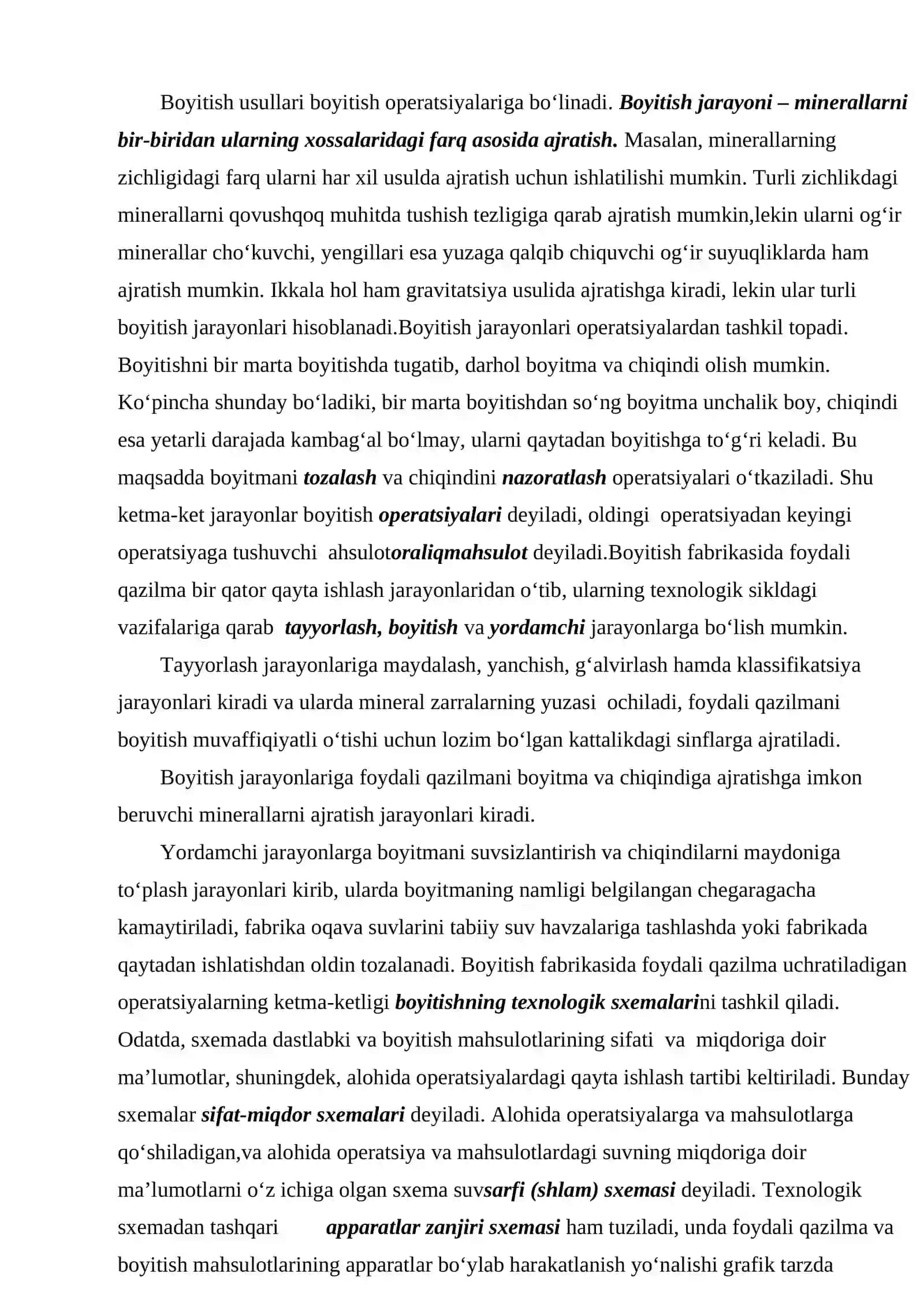 Minerallarning xossalari va boyitish usullari 3