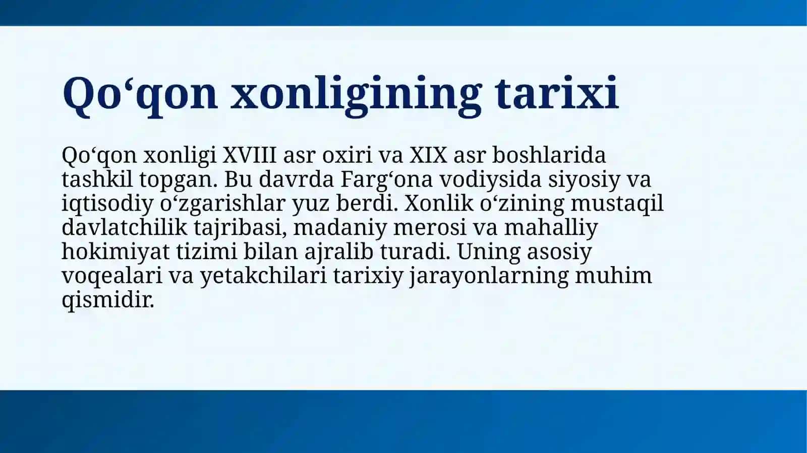 Qo‘qon xonligining tashkil topishi 3