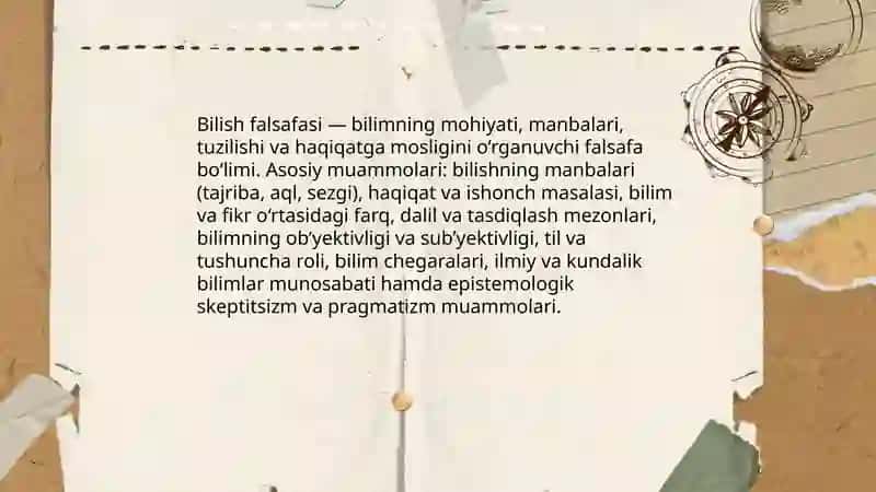 Bilish falsafasi 3