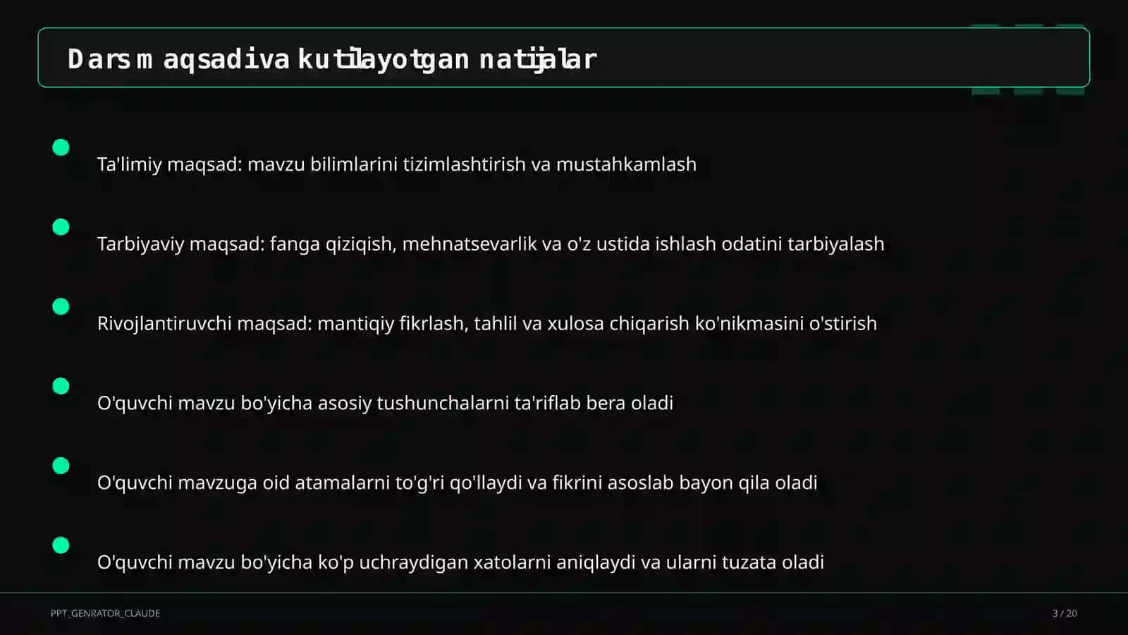 Dars materiallari tayyorlash 3