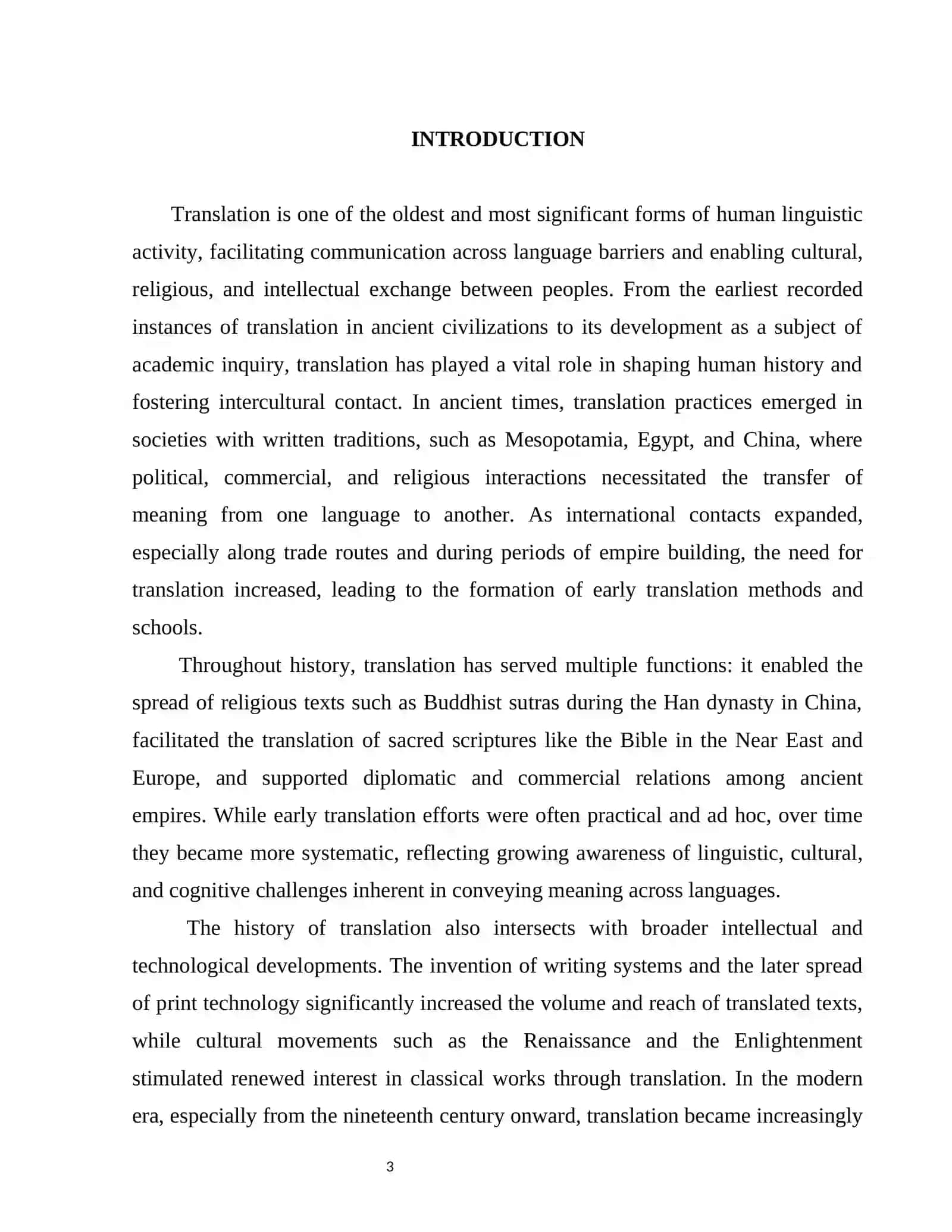 HISTORY OF TRANSLATION 3