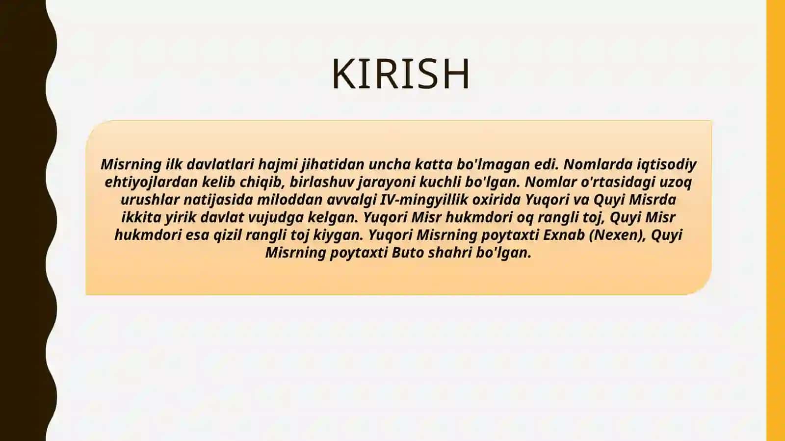 Ilk podsholik davrida Misr 3