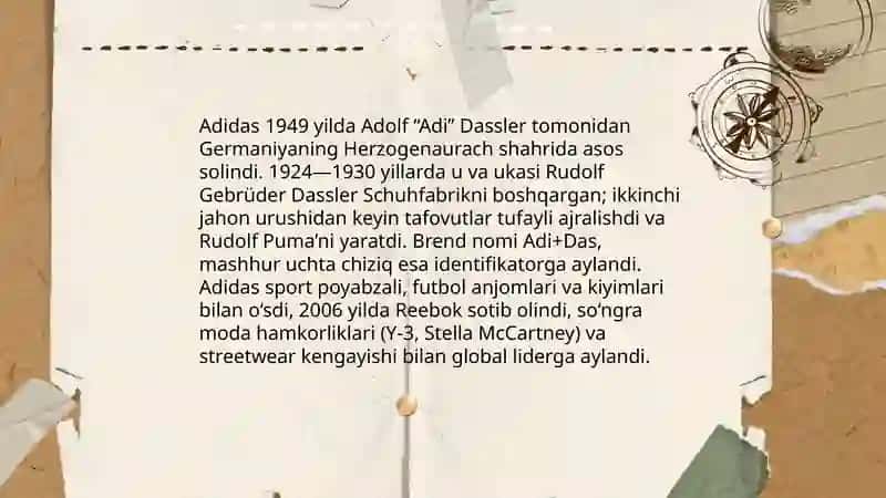 Adidas Clothing Brand Information 3