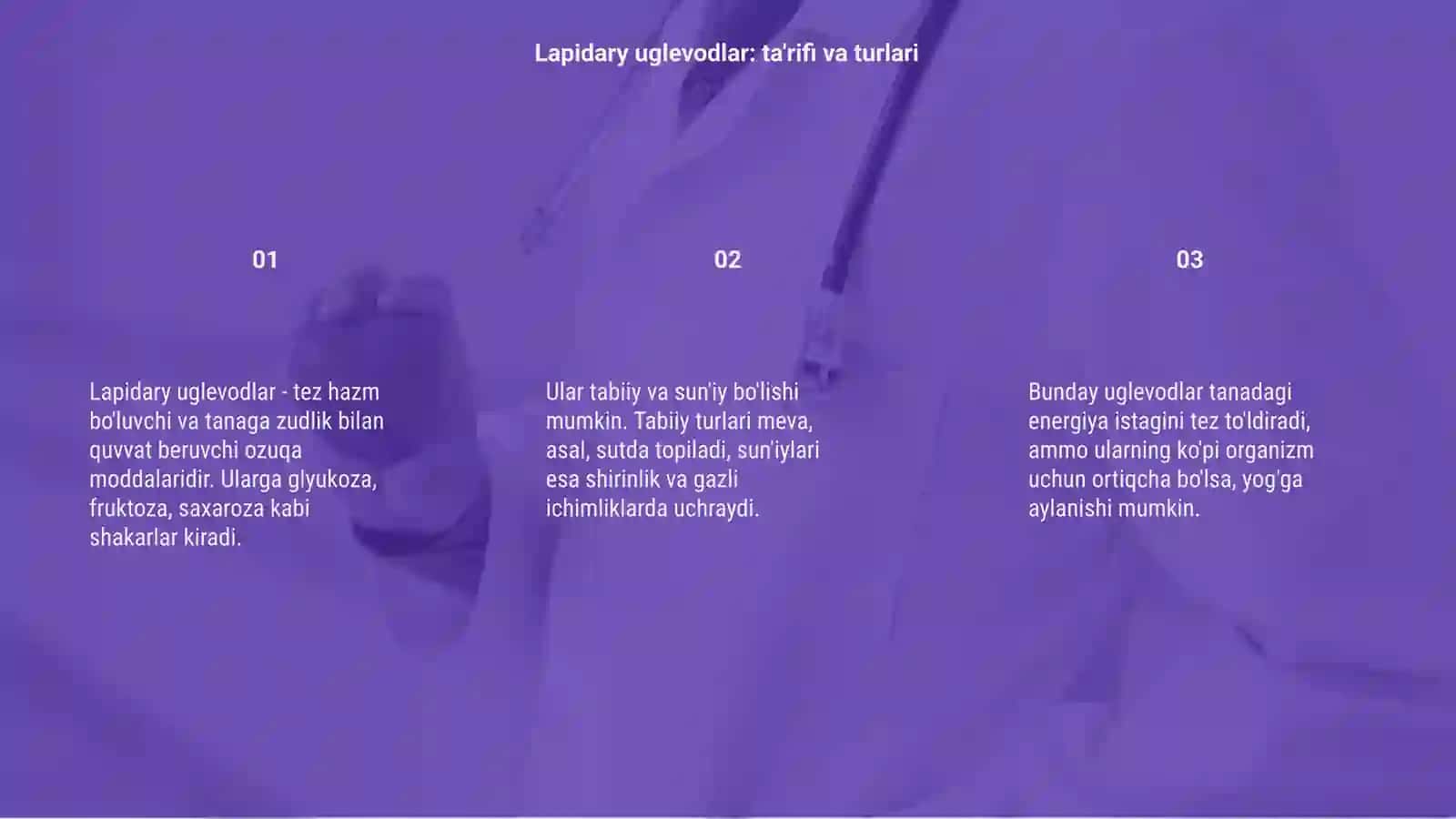 Lapidary uglevodlar oqsillar 3
