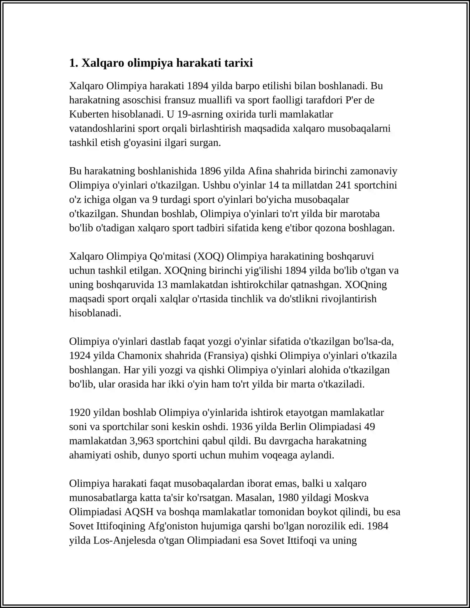 Xalqaro Olimpiya harakati 3