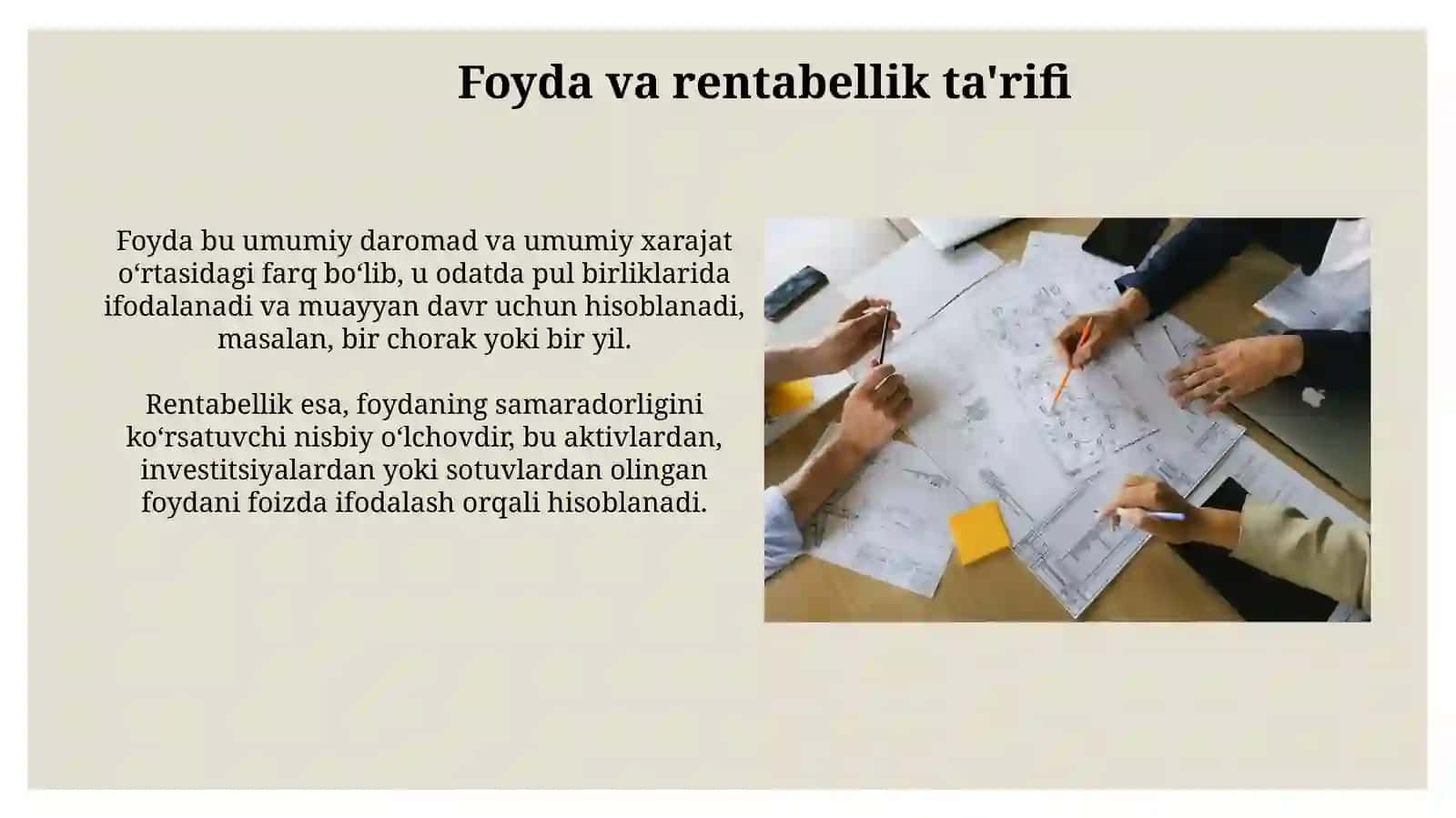 Qurilish tashkilotida foyda va rentabellik 3