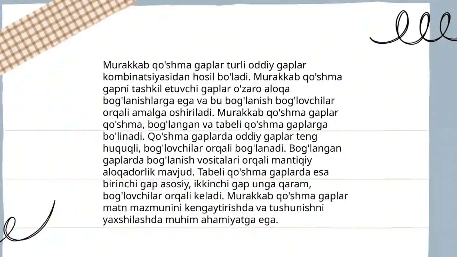 Murakkab qo'shma gaplar 3