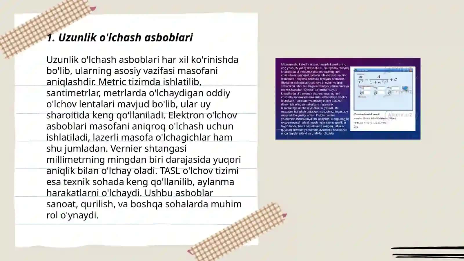 Uzunlik o'lchash asboblari 3