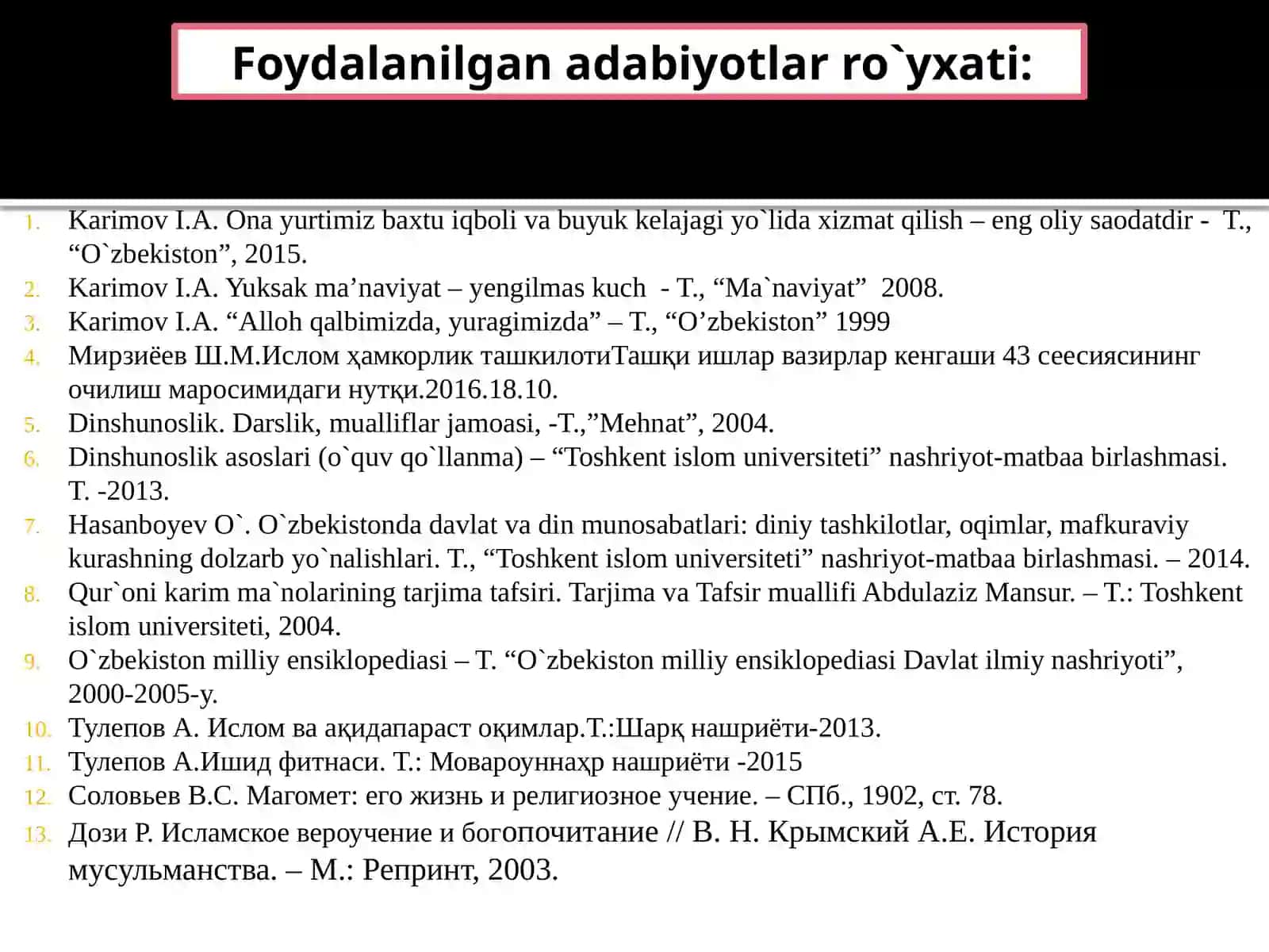 Islom dinidagi mazhab va yo'nalishlar 3